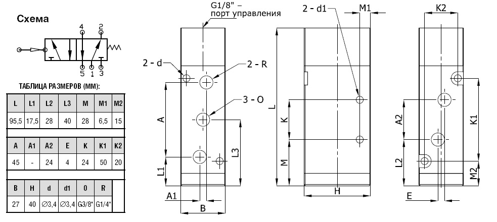 Пневмораспределитель 5 2 схема подключения Пневмораспределитель RPK 4А310-10 купить в Москве MGP