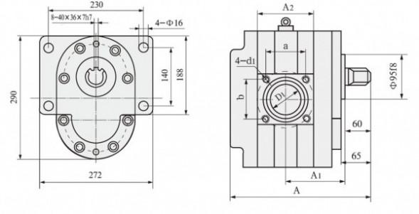 DCB-B600-1000-F(L) шестерёнчатый насос