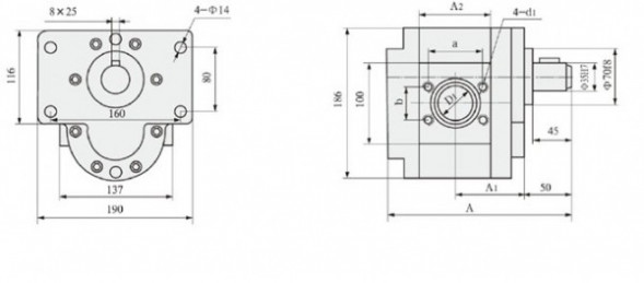 DCB-B160-500-F(L) Шестерёнчатый насос (овальный)