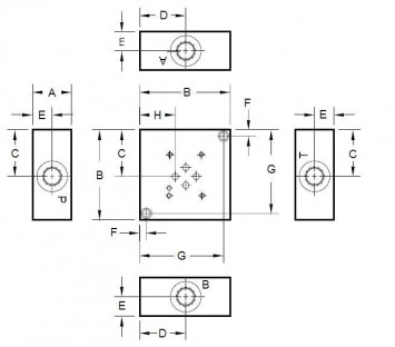 Плиты Ду6, Ду10, Ду16, Ду20 присоединительные (переходные) для монтажа гидрораспределителей