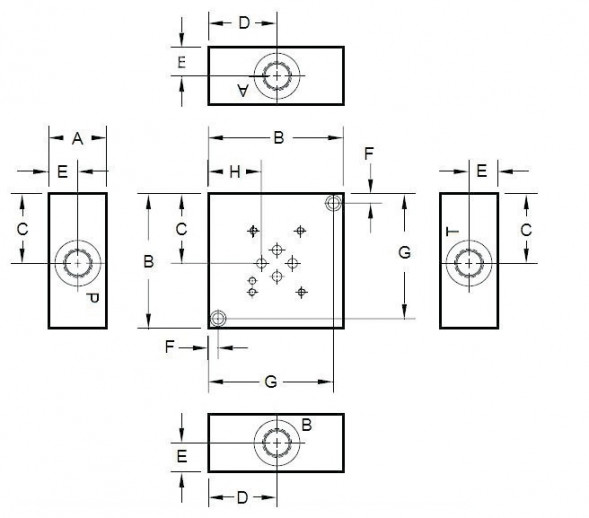 Плиты Ду6, Ду10, Ду16, Ду20 присоединительные (переходные) для монтажа гидрораспределителей