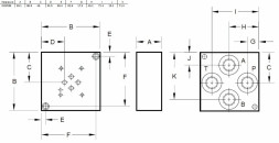 Плиты Ду6, Ду10, Ду16, Ду20 присоединительные (переходные) для монтажа гидрораспределителей