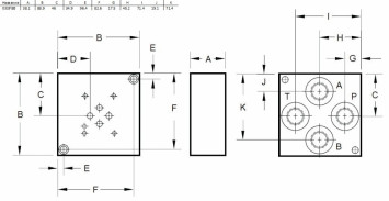 Плиты Ду6, Ду10, Ду16, Ду20 присоединительные (переходные) для монтажа гидрораспределителей