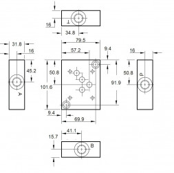 Плиты Ду6, Ду10, Ду16, Ду20 присоединительные (переходные) для монтажа гидрораспределителей