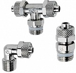 Фитинги с накидной гайкой для пластиковых трубок. Серия 1000